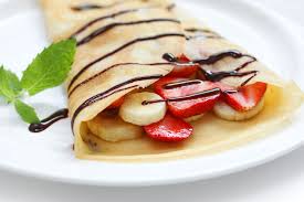 Crepes – With bananas and other fruit